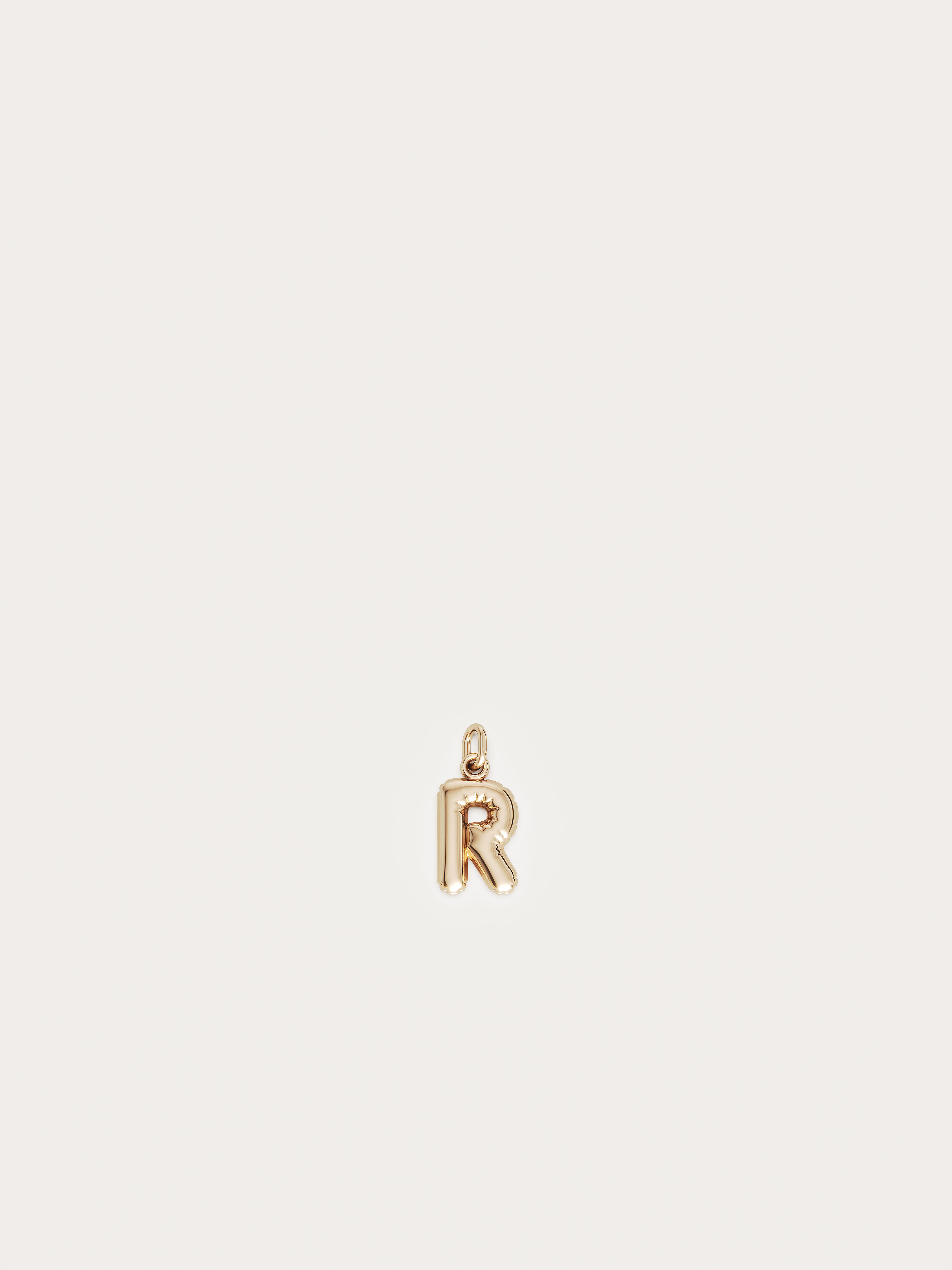 18ct Yellow Gold Balloon Initials 'R' Pendant