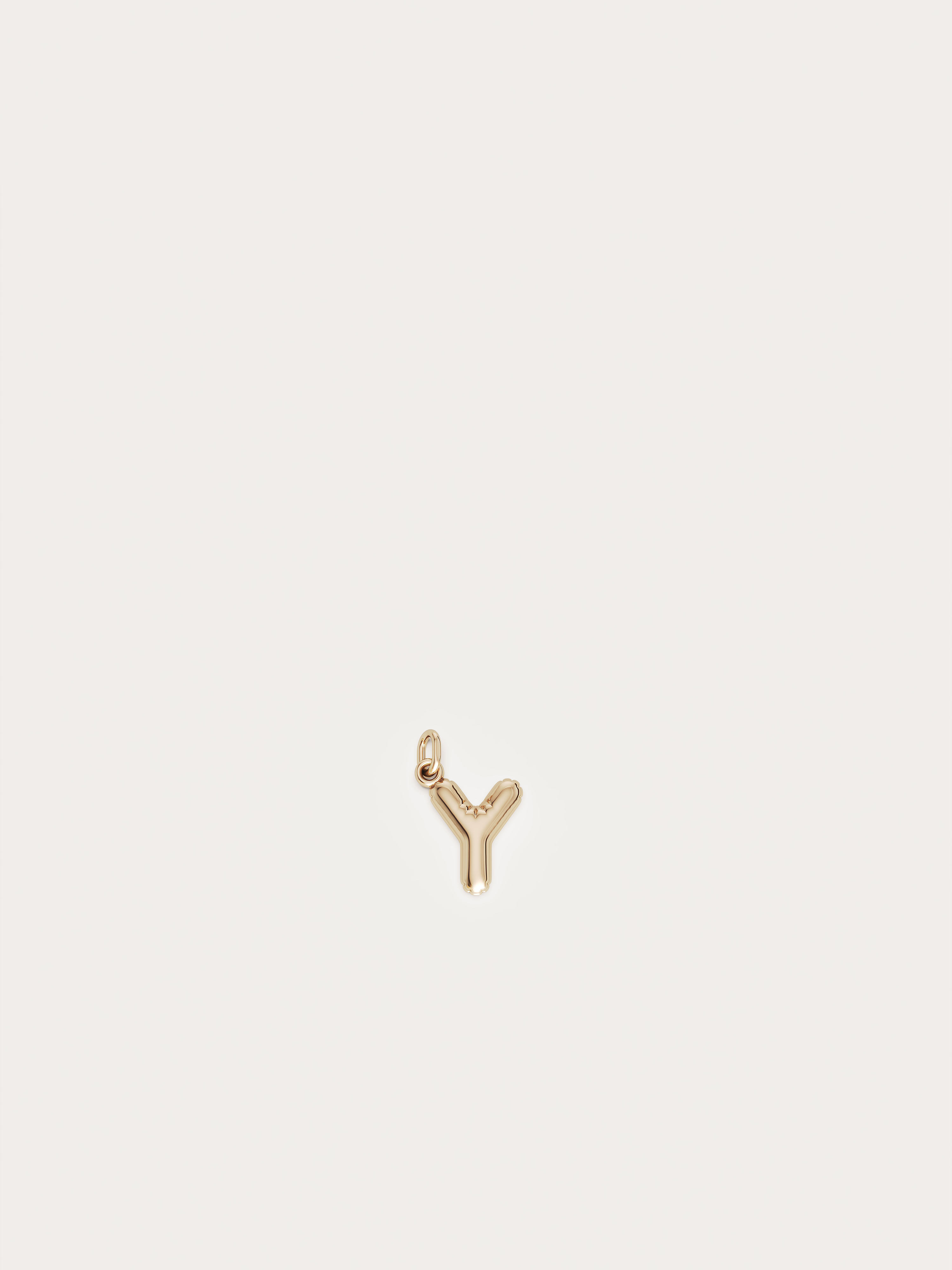 18ct Yellow Gold Balloon Initials 'Y' Pendant