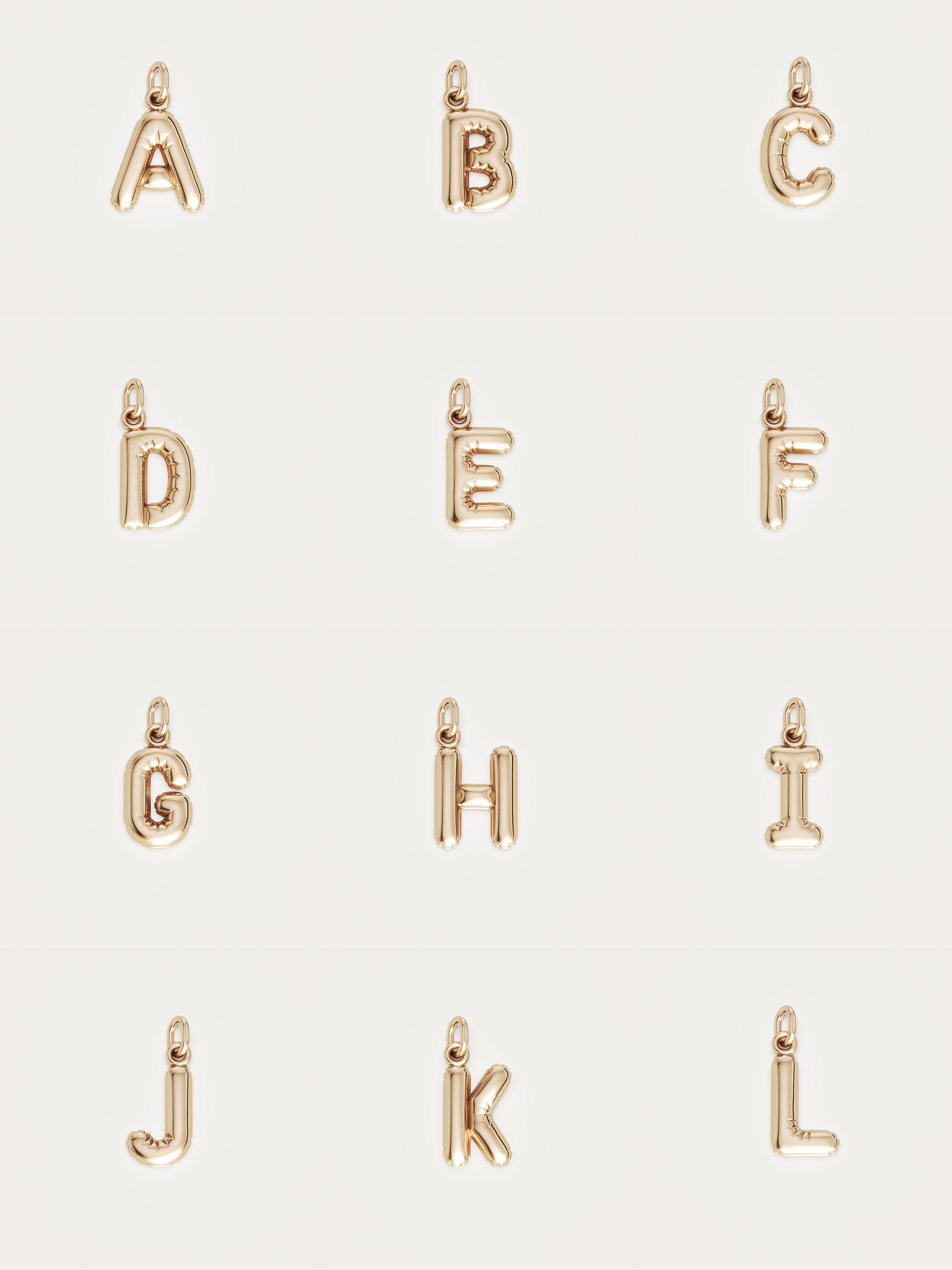 gold initial pendants